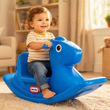 little tikes 飛天搖搖馬-藍
