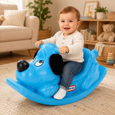 little tikes 飛狗搖椅-藍