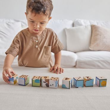 PlanToys 六面魔術拼圖-動物與數字